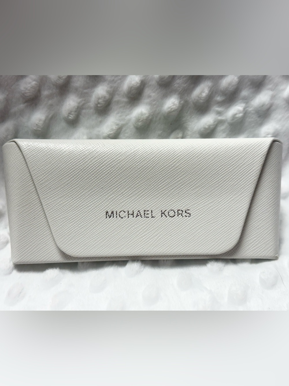 Michael Kors White Sunglasses Case with Branded Cleaning Cloth
